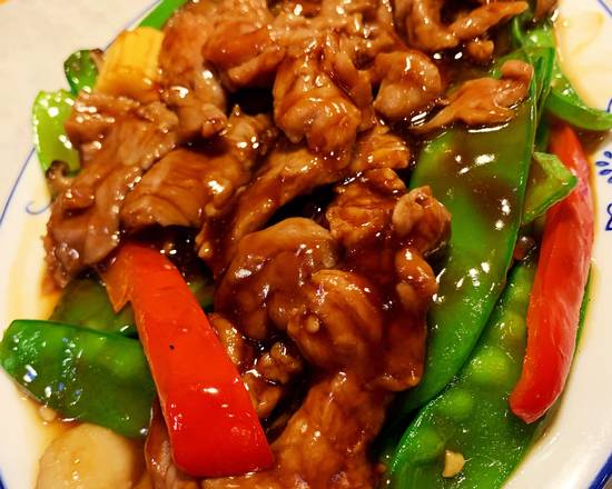 58. 蠔油牛肉 Boeuf avec sauce  au huîtres Sliced Beef with Oyster Sauce